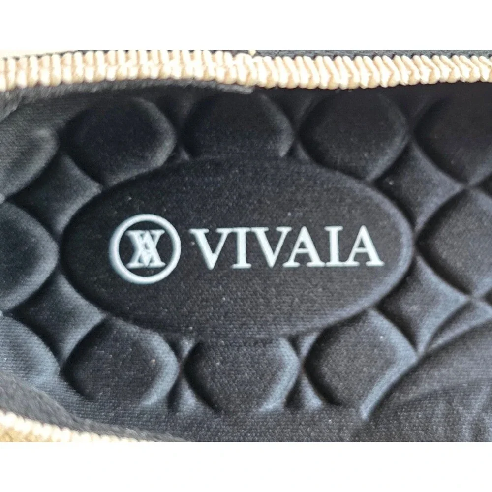 VIVAIA Julie Arch Pro Almond Toe Chunky Heels Black Ivory 40.5 9 9.5 Knit Pumps
